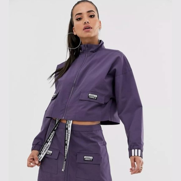 ADIDAS Purple RYV Patch Pocket JACKET ONLY - Picture 1 of 10